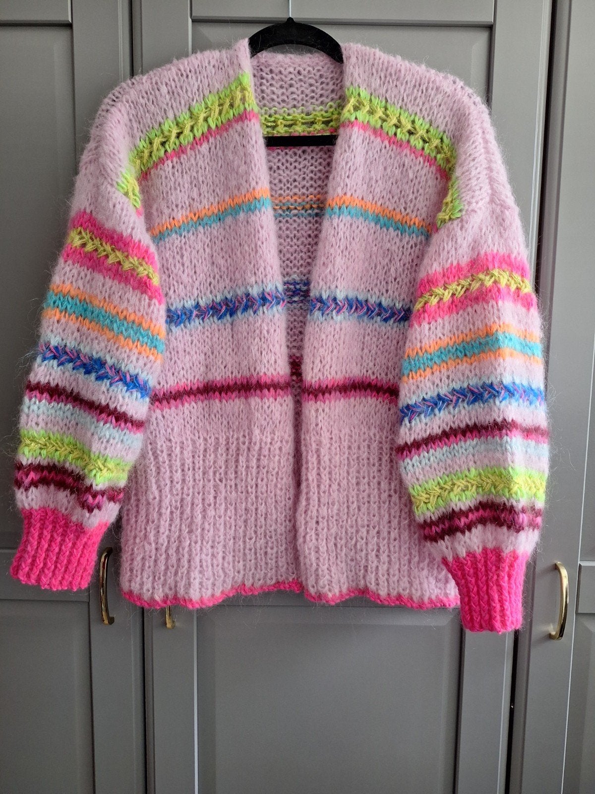 Nieuw handgemaakt mohair/alpaca vest een maat, Ophalen of Verzenden, Nieuw, Maat 46/48 (XL) of groter, Roze