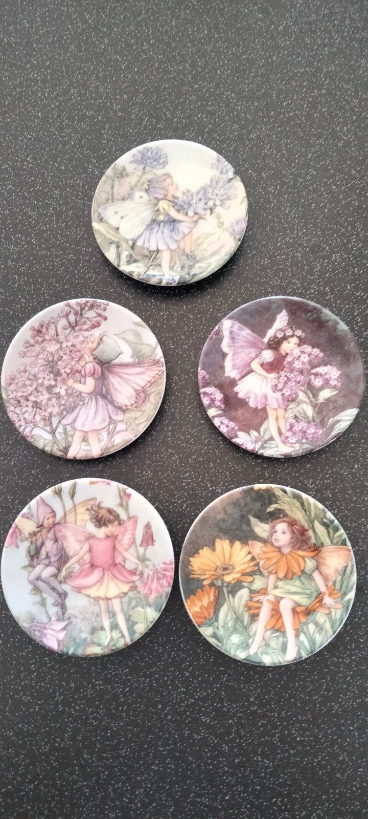 Set van 5 Cicely Mary Barker Flower Fairies bordjes, Ophalen of Verzenden