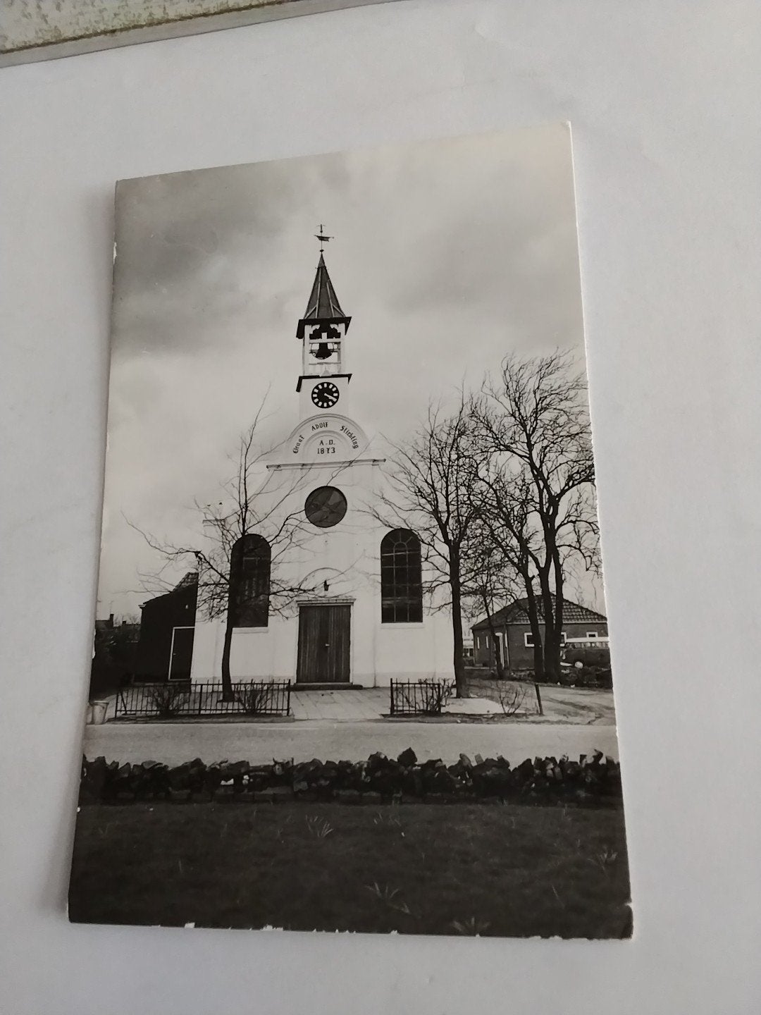 Ansichtkaart Graaf Adolf Kapel, Heiligerlee (Echte Foto), Verzamelen, Ophalen of Verzenden, 1960 tot 1980