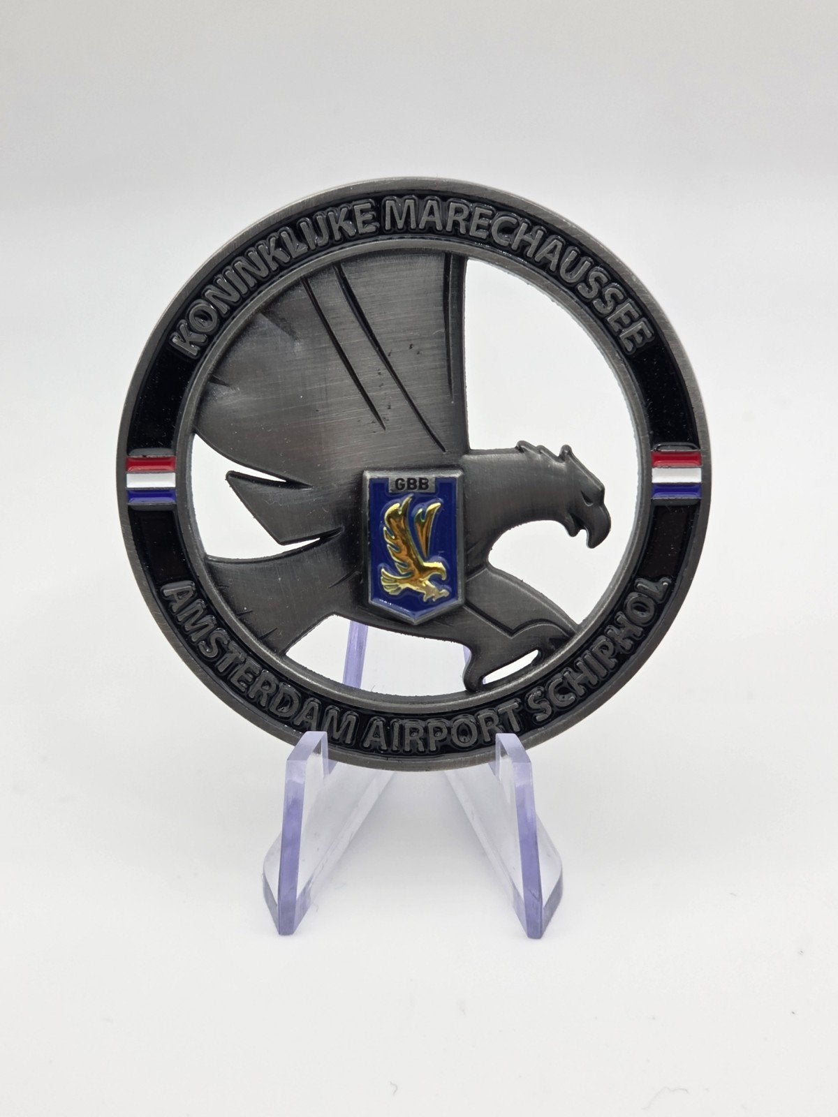 Challenge Coin KMar GBB Schiphol, Ophalen of Verzenden, Zo goed als nieuw