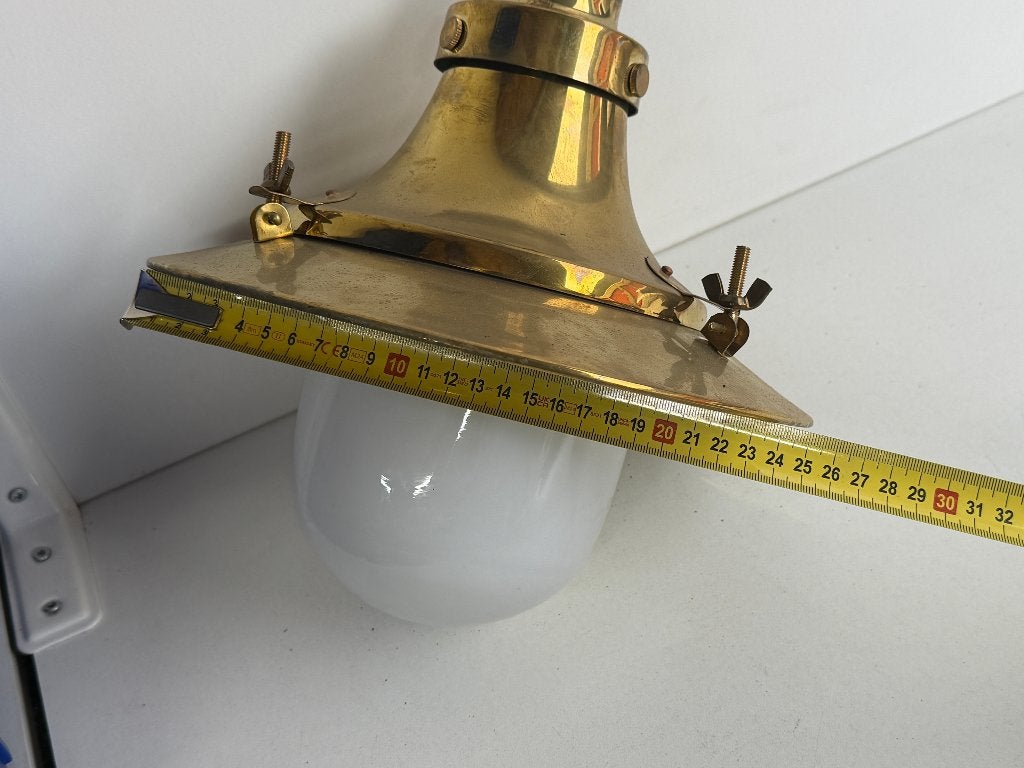 Koperen / brons scheepslamp, Watersport en Boten, Ophalen of Verzenden, Gebruikt, Lijn of Blok