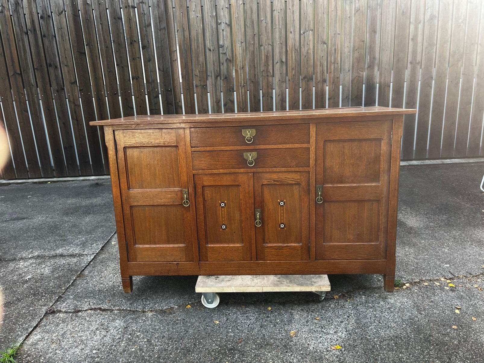 Arts & Craft movement   Commode, Ophalen, Gebruikt, 100 tot 150 cm, Eikenhout