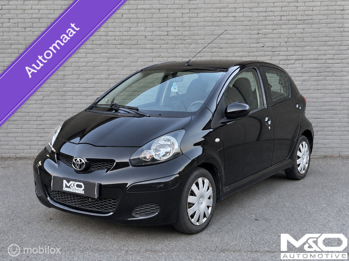 Toyota Aygo 1.0-12V + | AUTOMAAT | AIRCO | E-RAMEN, Auto's, Stof, Gebruikt, Zwart, Origineel Nederlands