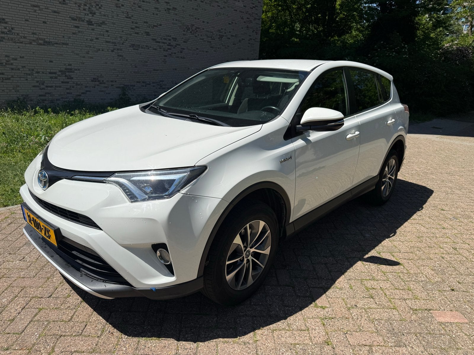 Toyota Rav4 2.5HYBRID 145KW 4WD 2018 Wit, Auto's, Zwart, Leder en Stof, Wit, 155 pk