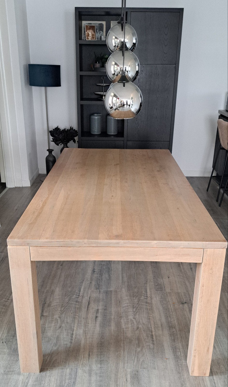 Eiken houten eettafel 200 x 100 cm, Huis en Inrichting, Tafels | Eettafels, Ophalen, Gebruikt, Eikenhout, 200 cm of meer