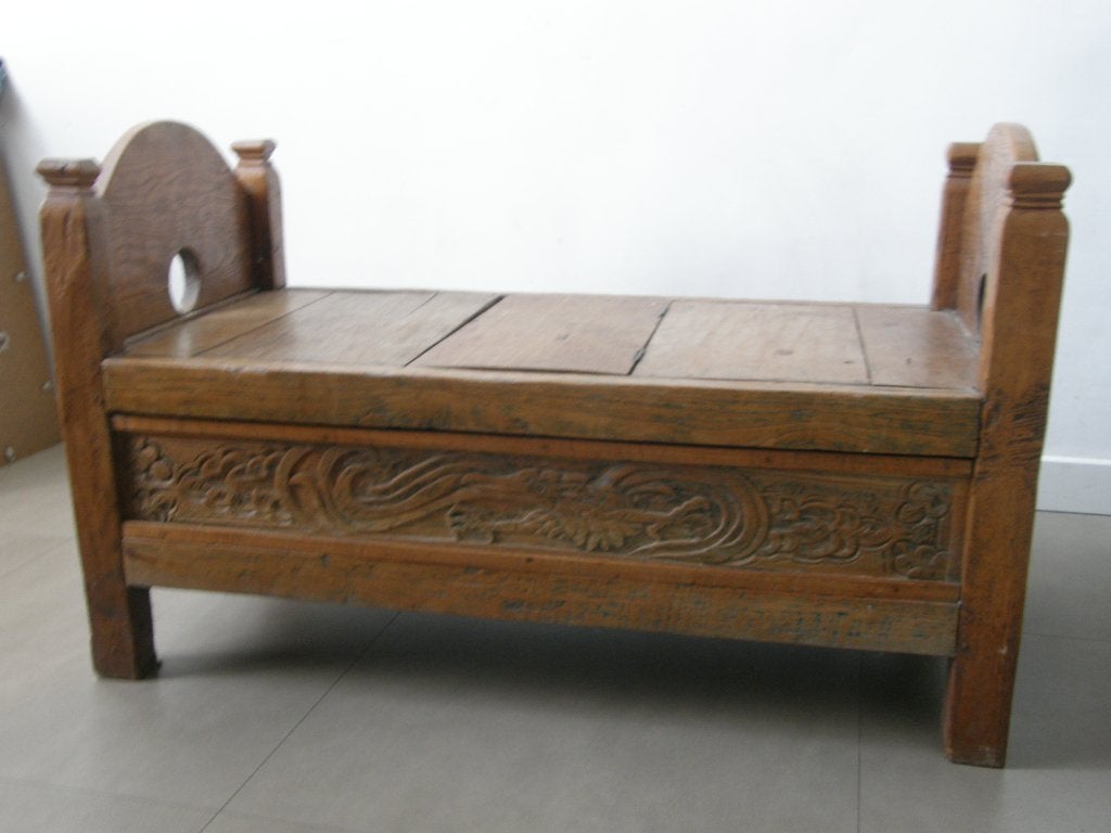 Antieke Jordan gangbank teak, Ophalen