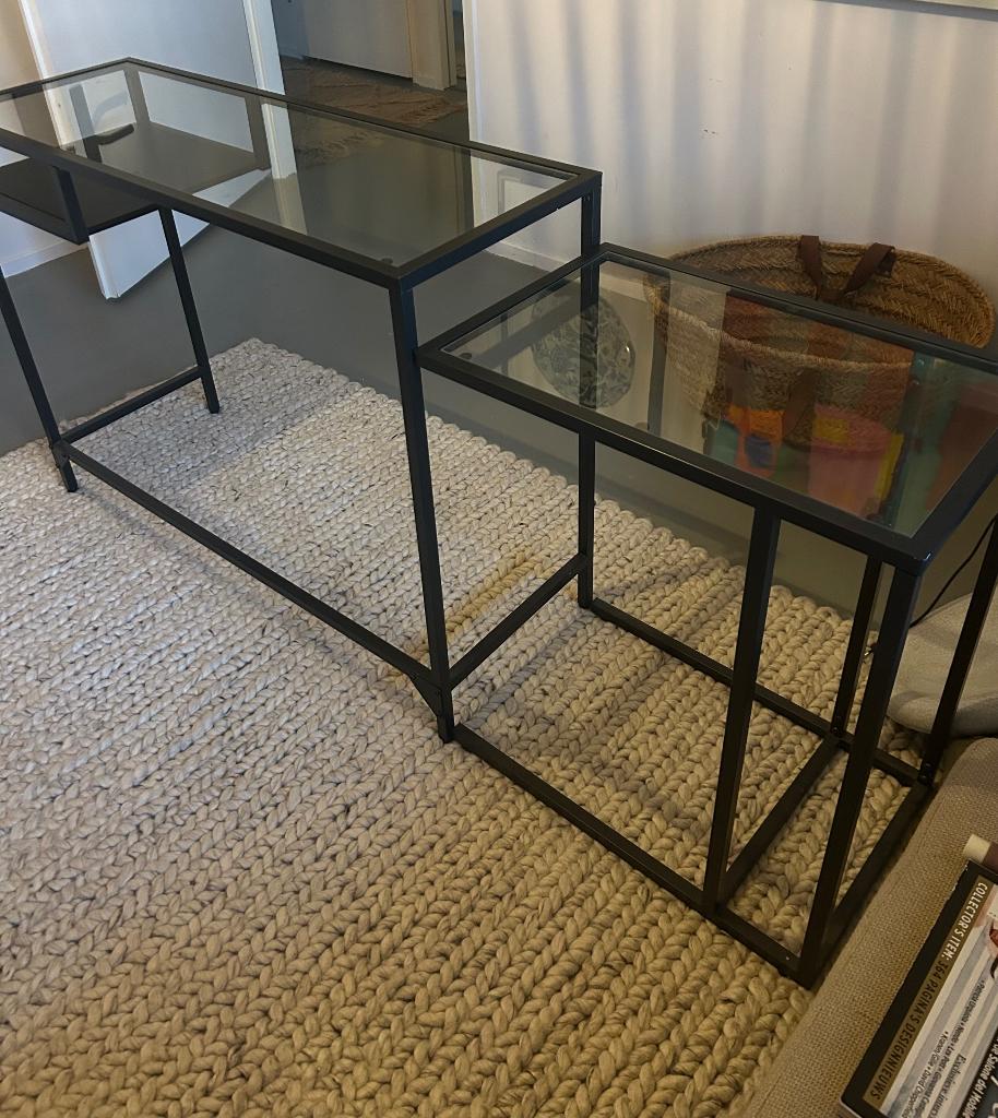 Bureau plus laptop tafel, Huis en Inrichting, Ophalen, Metaal, Zo goed als nieuw, Industrieel