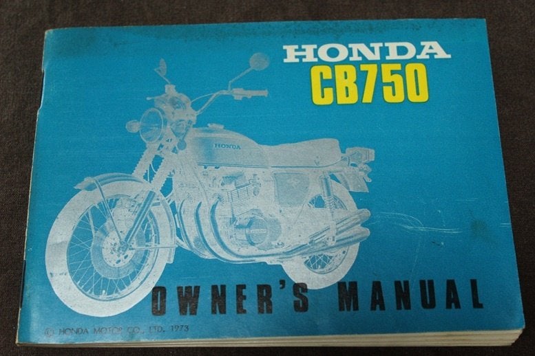 Honda CB750 K2  1973 motorcycle owner's manual CB 750 SOHC, Motoren, Ophalen of Verzenden, Honda