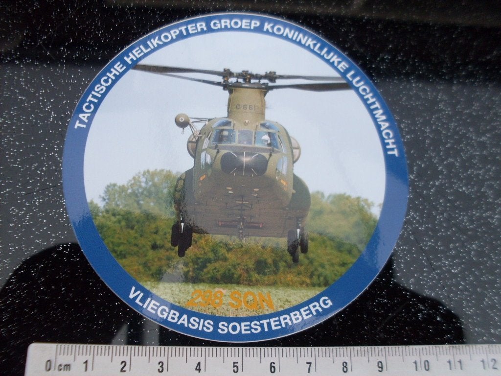 sticker vliegbasis soesterberg tactische helikopter groep, Verzenden, Zo goed als nieuw, Bedrijf of Vereniging