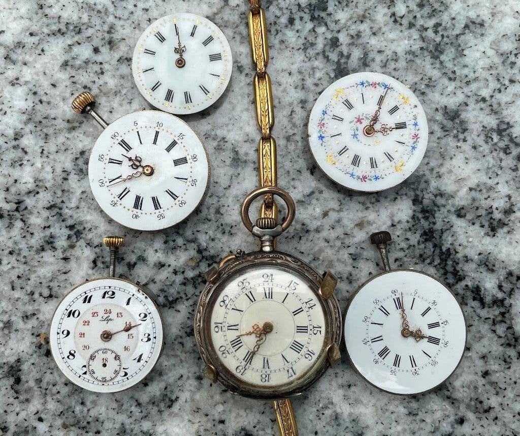 VACHERON & CONSTANTIN zakhorloge + 5 LECOULTRE & Cie, Ophalen of Verzenden, Staal, Overige merken, 1960 of later