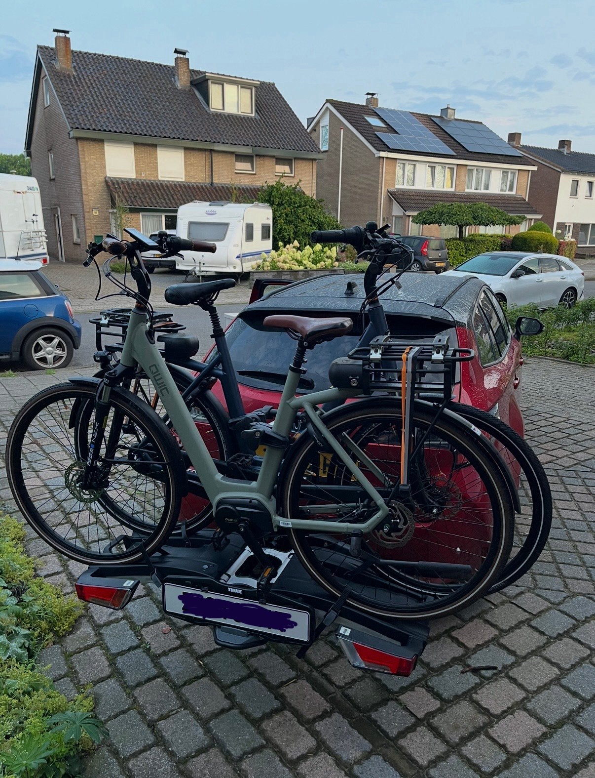 Thule EasyFold XT2 933 fietsendrager, kantelbaar, Auto diversen, Fietsendragers, Ophalen, Zo goed als nieuw, Trekhaakdrager