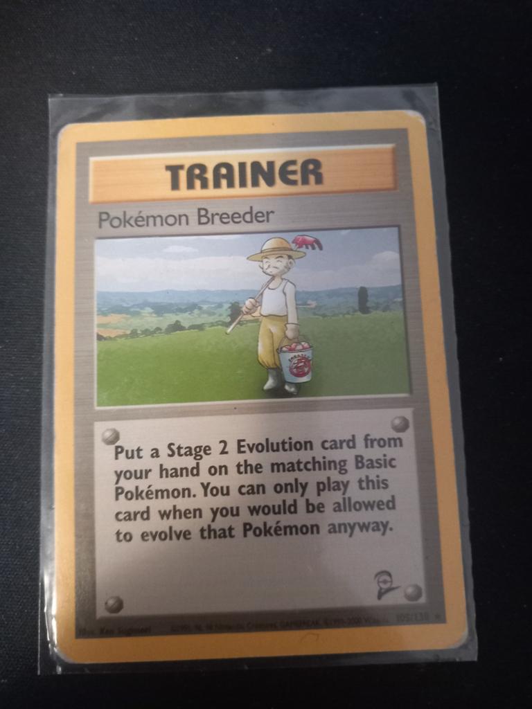 Pokemon breeder - 105/130, Ophalen, Gebruikt, Losse kaart, Foil