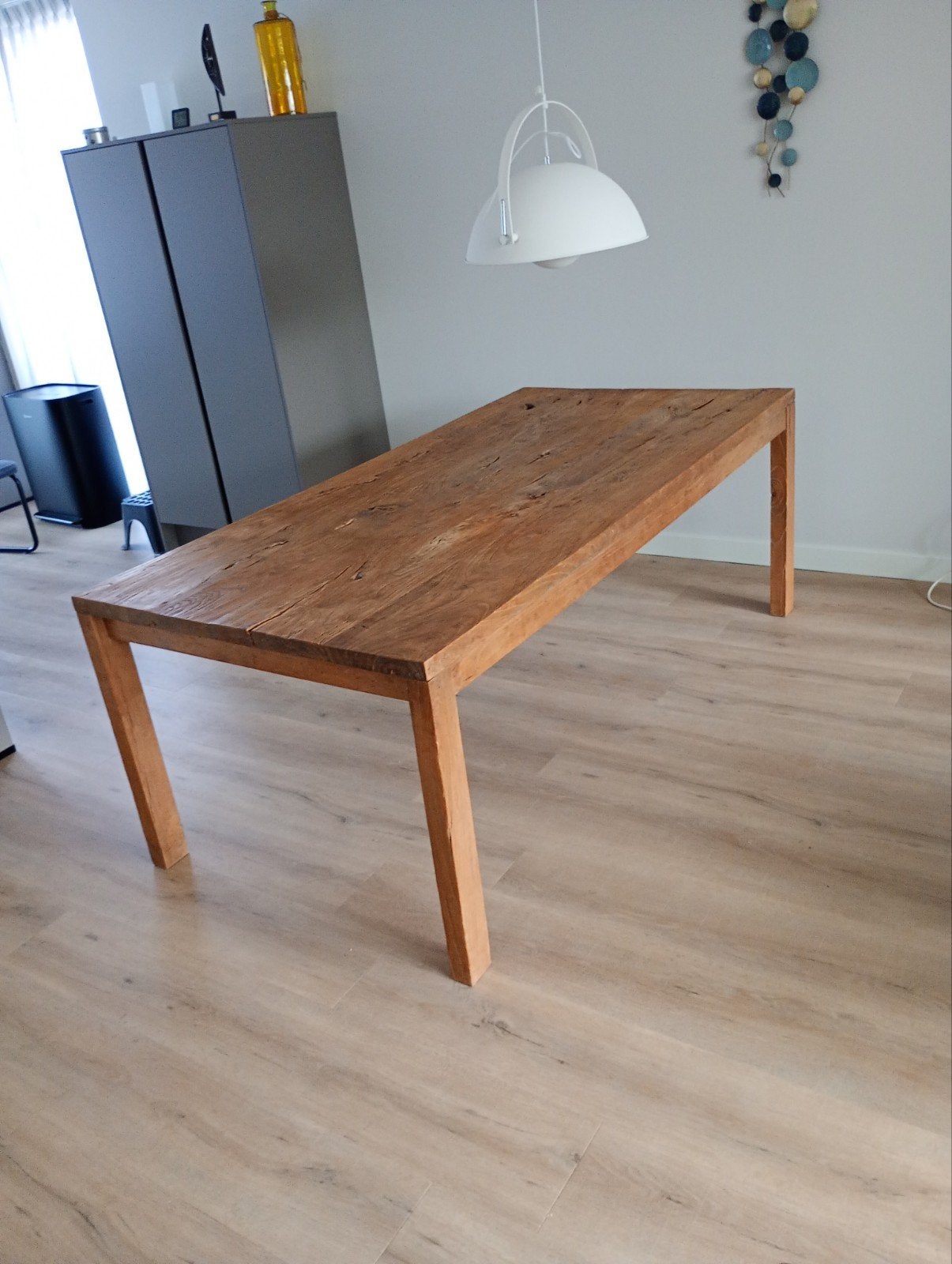 houten eettafel, Ophalen, Gebruikt, 200 cm of meer, 50 tot 100 cm