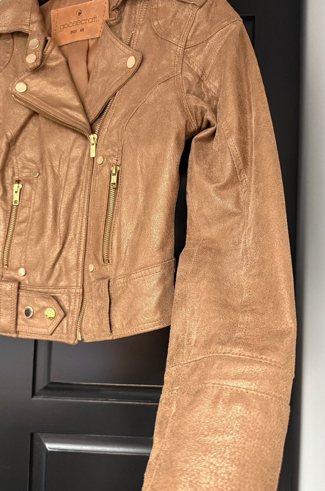 Goosecraft leer jasje, Ophalen of Verzenden, Zo goed als nieuw, Maat 34 (XS) of kleiner, Overige kleuren