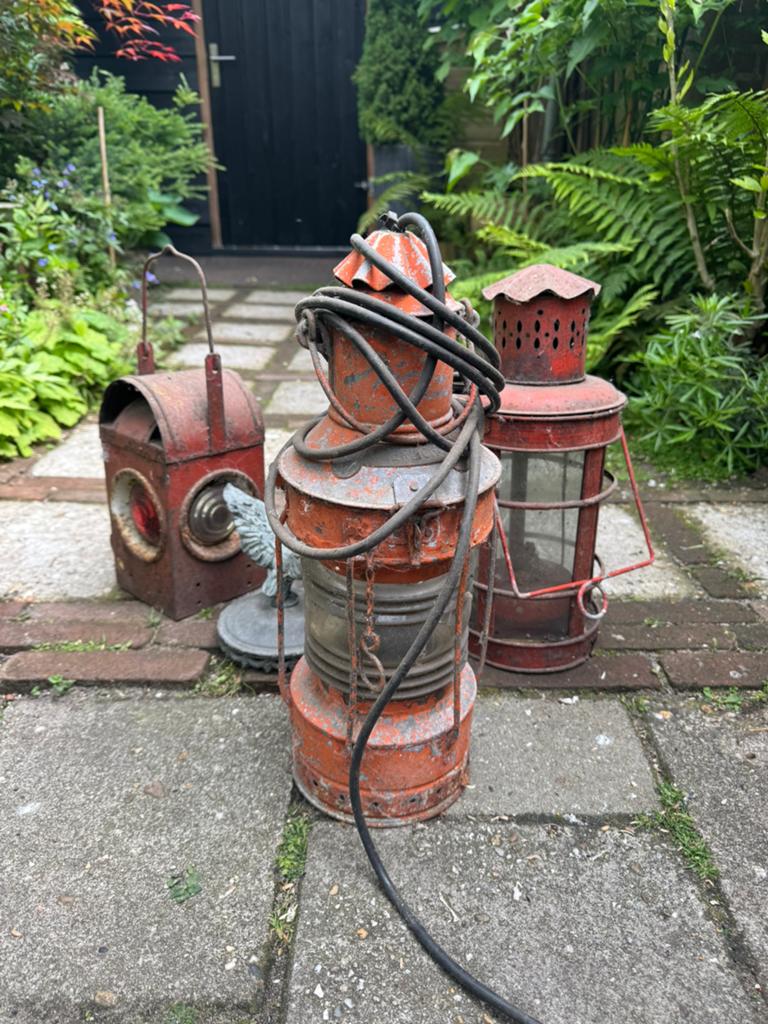 Oude antieke lampen, lantaarns, lichten., Antiek en Kunst, Antiek | Lampen, Ophalen