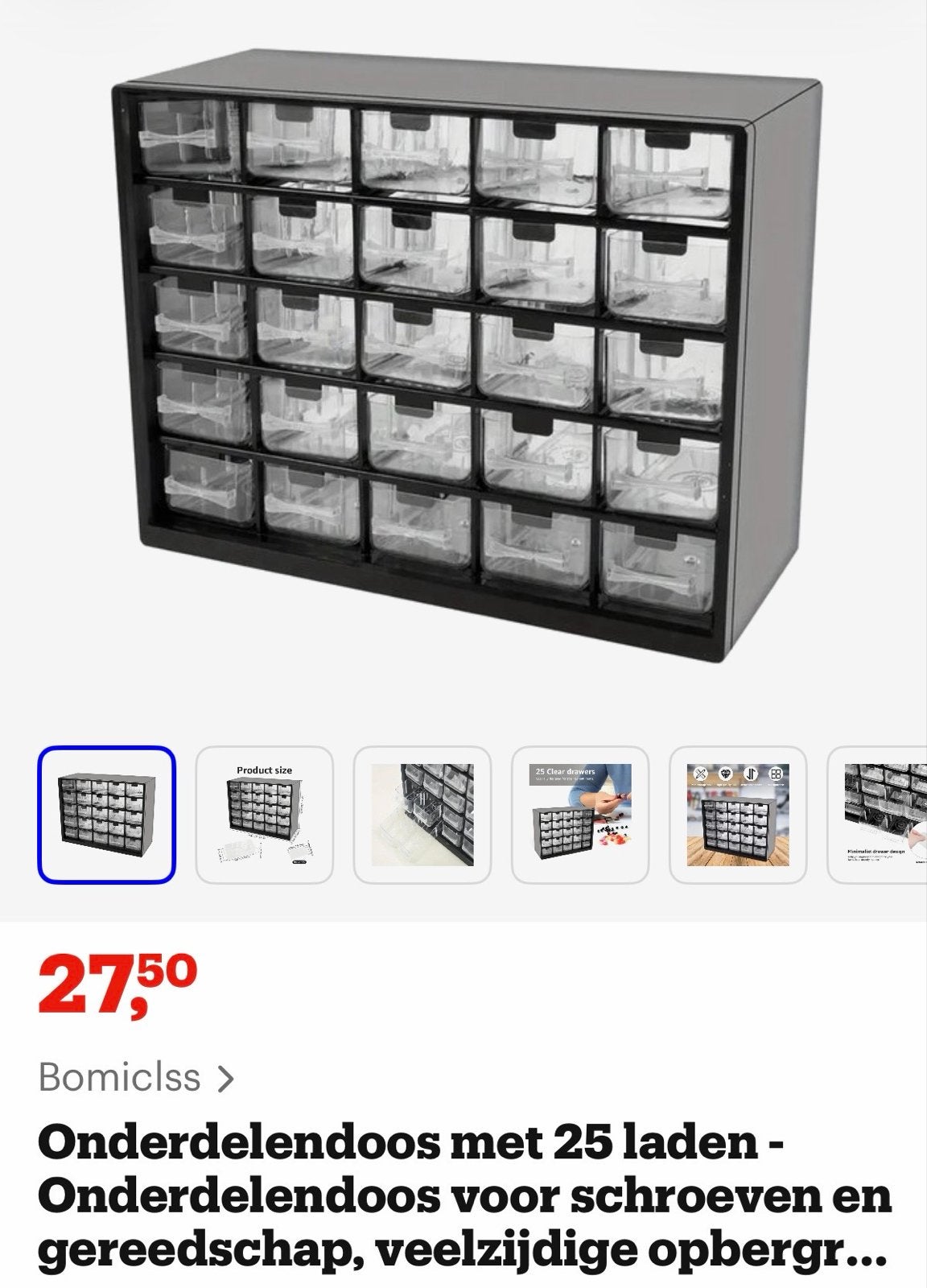 Onderdelendoos met 25 laden - Veelzijdige opberger, Ophalen of Verzenden, Nieuw