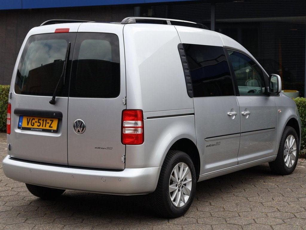 Volkswagen Caddy 1.6 TDI Edition 30|Nav|PDC|JBL|Cruise|Clima, Auto's, Euro 5, Stof, Gebruikt, Zwart