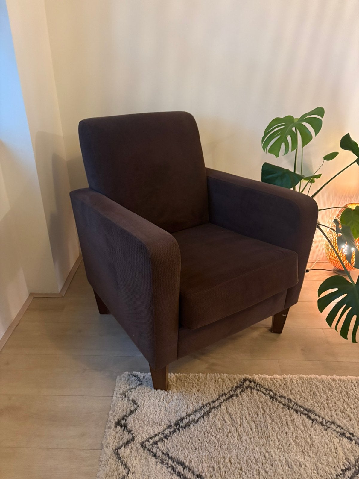 Gratis ophalen - bruine stoel, Huis en Inrichting, Ophalen, Gebruikt, 75 tot 100 cm, 50 tot 75 cm