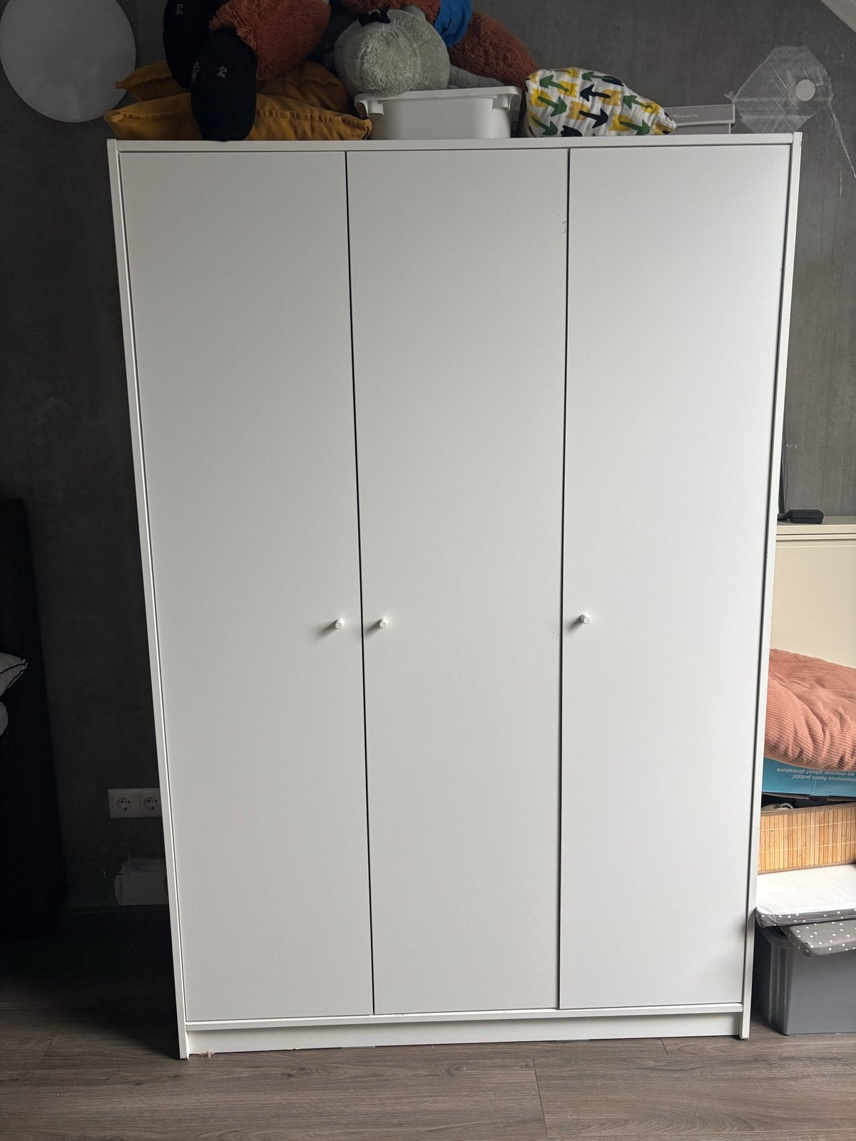 IKEA Kleppstad kledingkast wit met deuren, Overige materialen, Gebruikt, Ophalen of Verzenden, 150 tot 200 cm