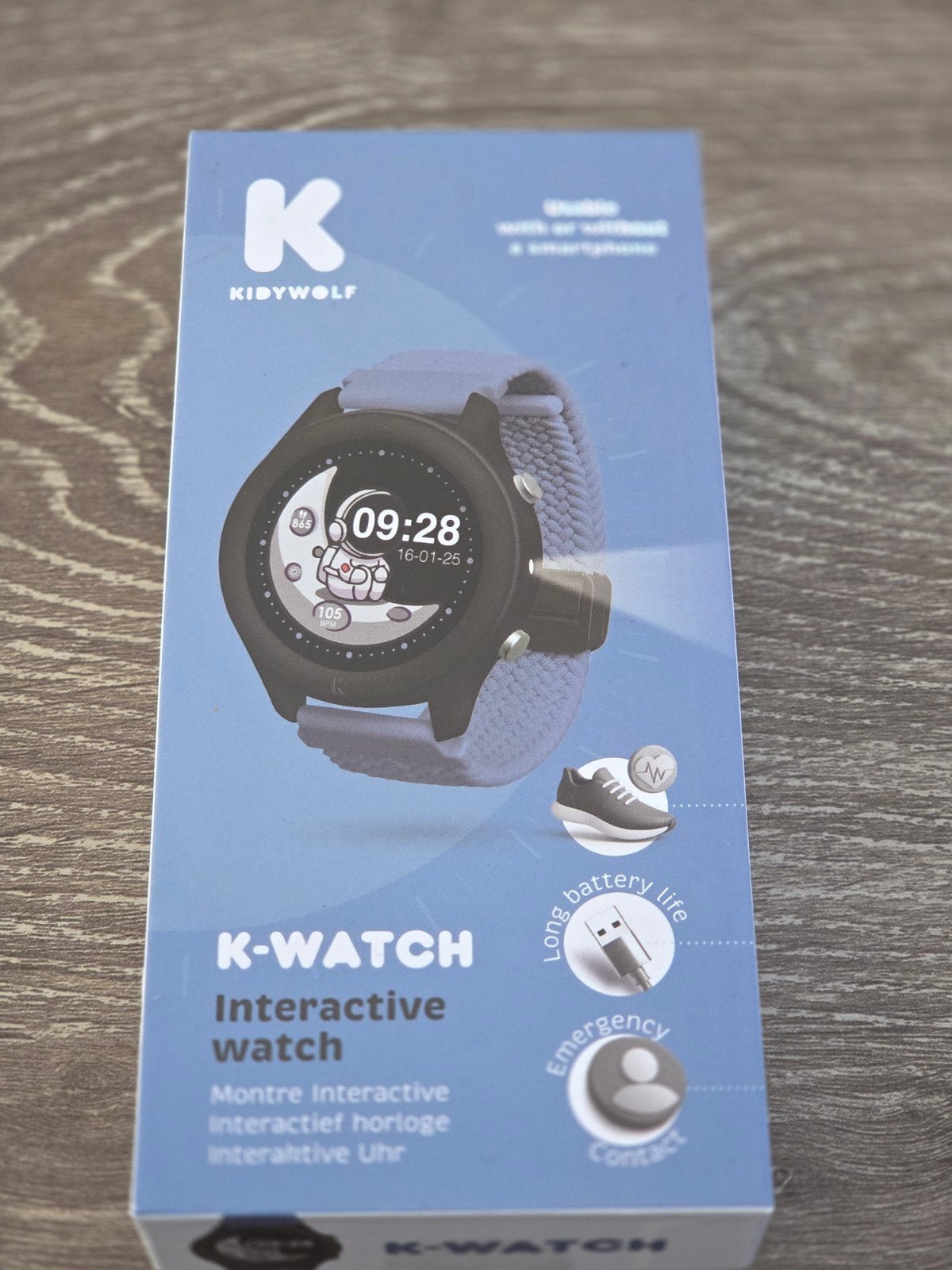 KIDYWOLF K-WATCH Interactief Horloge - Blauw, Ophalen, Zo goed als nieuw, Blauw, Jongen of Meisje