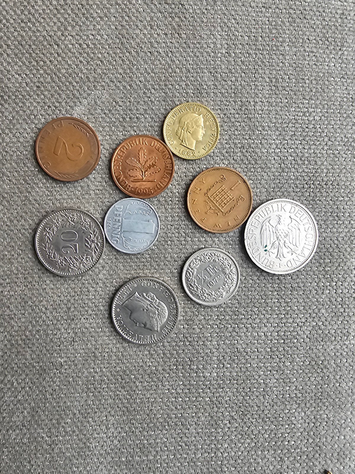 Set van diverse munten uit verschillende landen, Ophalen of Verzenden, Setje, Goud