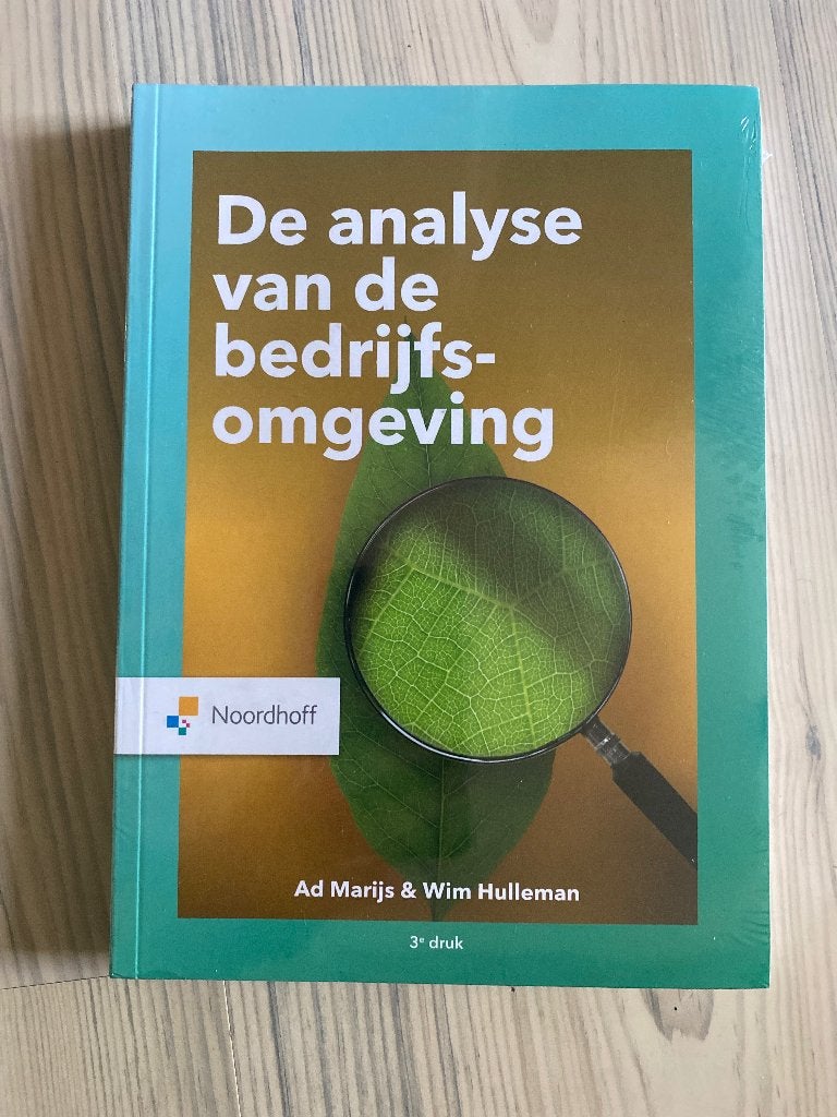 De analyse van de bedrijfsomgeving, Noordhoff, Nieuw, Ophalen of Verzenden, Economie en Marketing