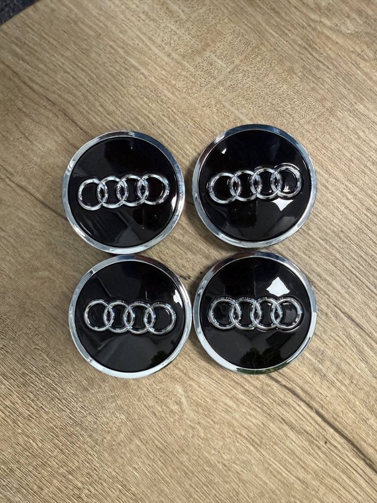 Nieuwe Audi 61mm Zwart Naafdoppen Naafkapjes Naafkappen, Ophalen of Verzenden, Nieuw