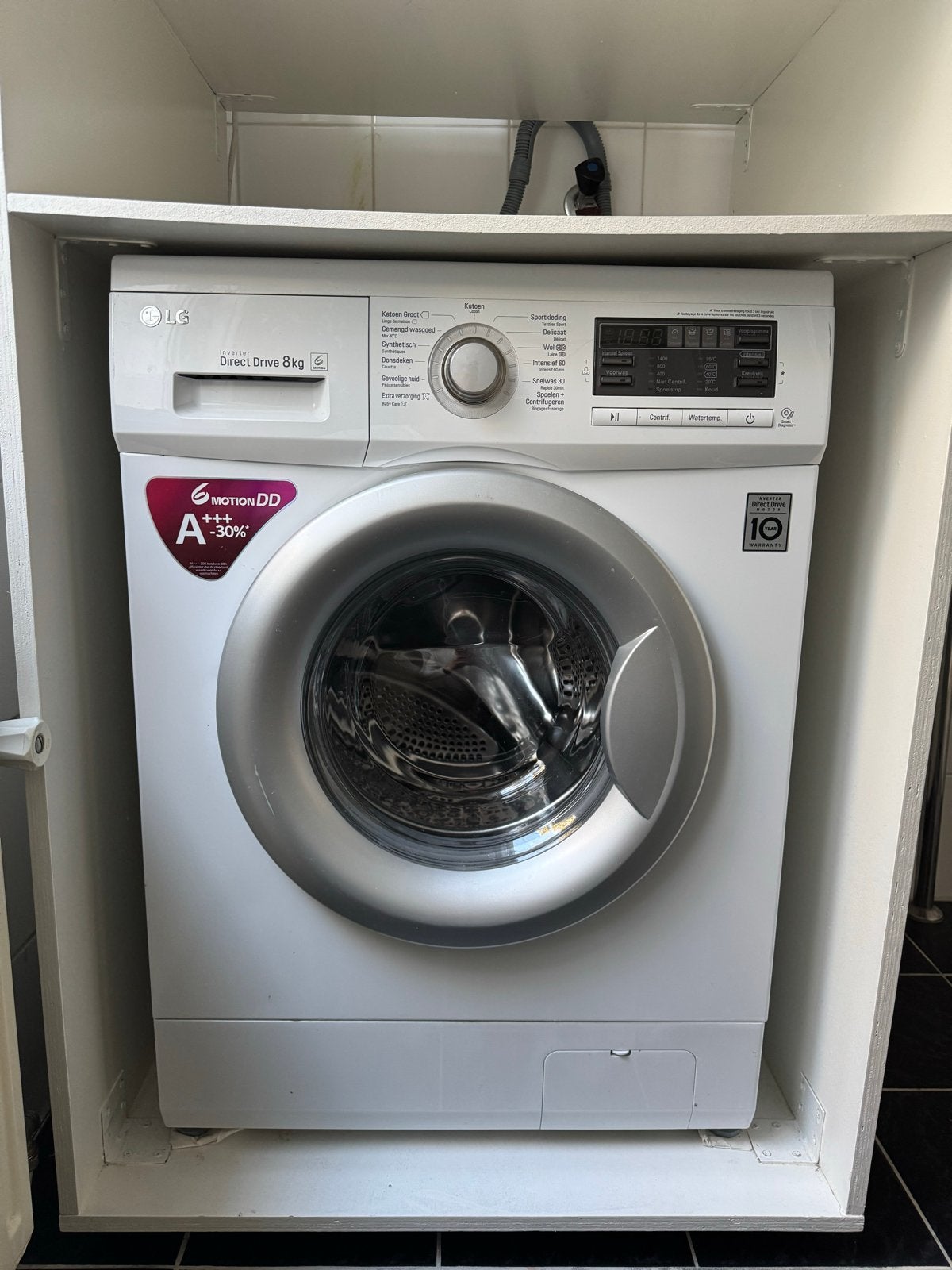 LG Direct Drive 8kg Wasmachine A+++ -30%, Witgoed en Apparatuur, Ophalen, 1200 tot 1600 toeren, 8 tot 10 kg, Zo goed als nieuw