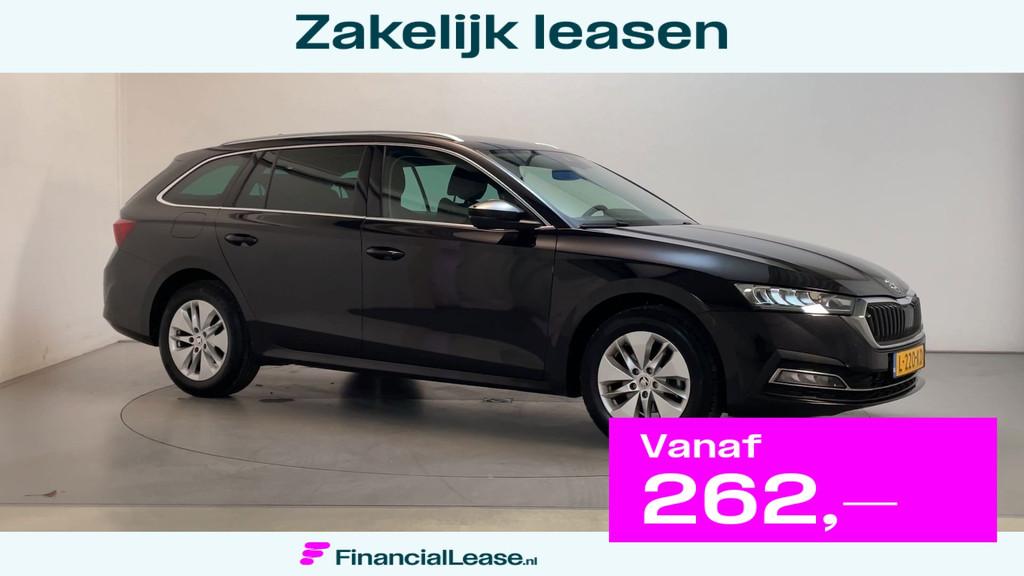 Skoda Octavia Combi 1.0 e-TSI DSG Business Edition Navigatie, Stof, Gebruikt, Met garantie (alle), Grijs