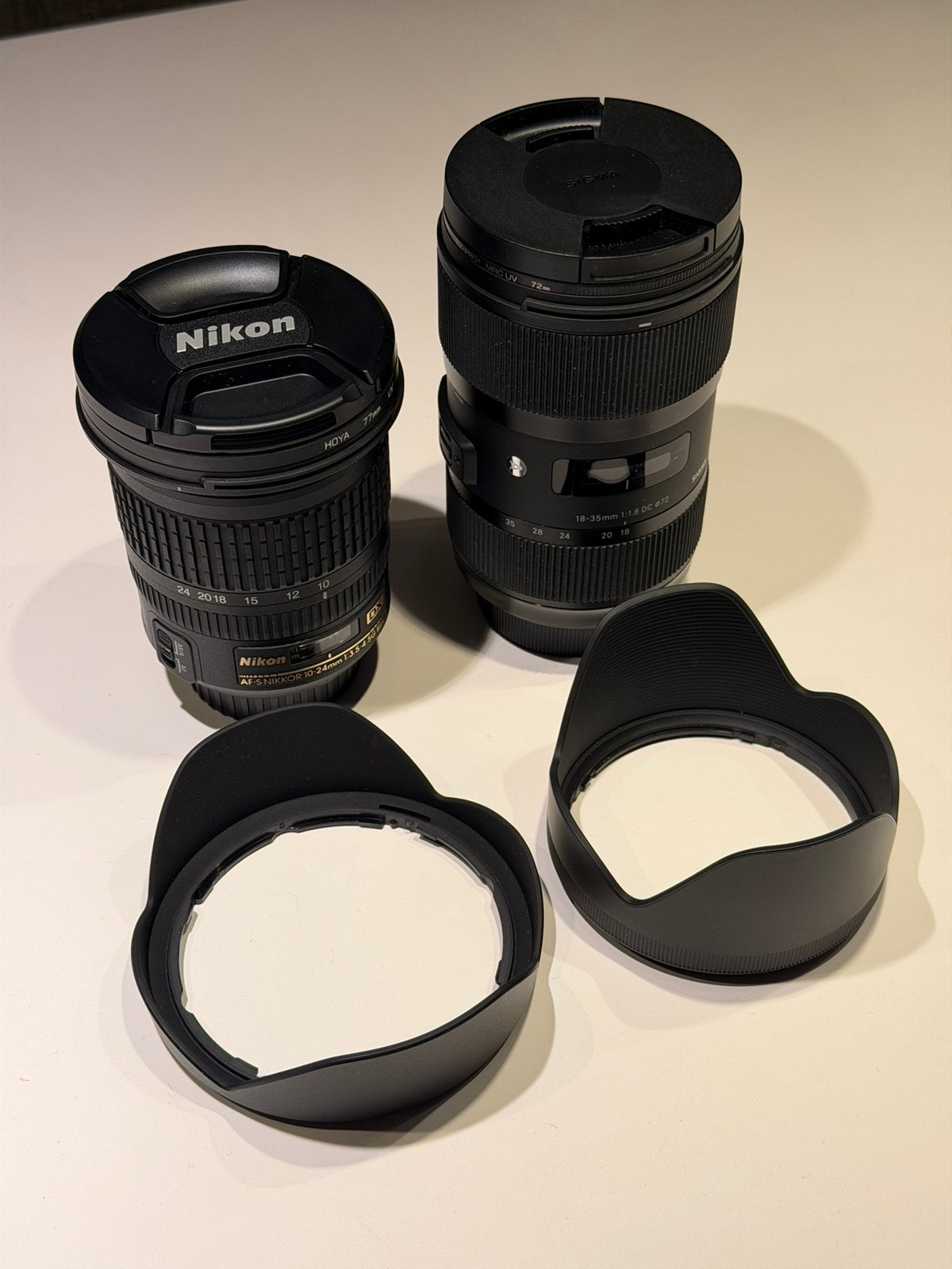 Topset Nikon DX: Sigma 18-35 + Nikon 10-24 (Nieuwstaat!), Audio, Tv en Foto, Fotografie | Lenzen en Objectieven, Ophalen, Zo goed als nieuw
