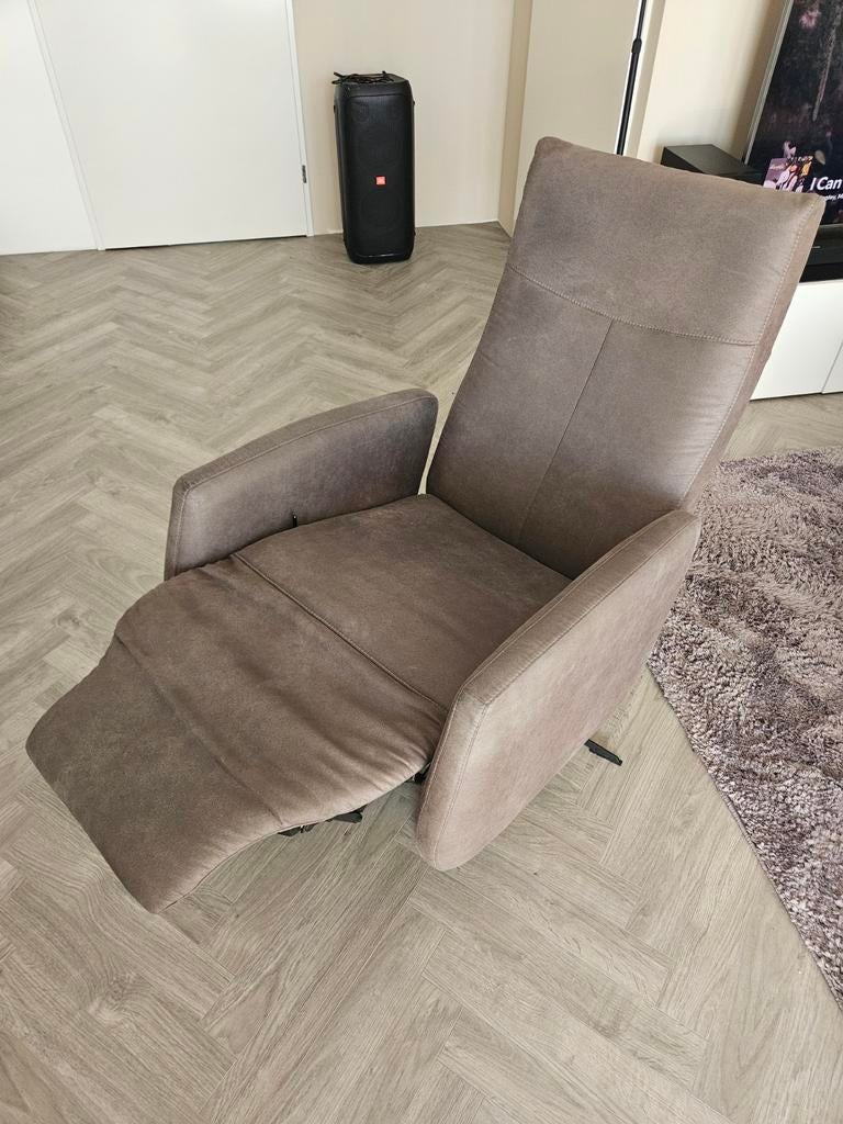 Relaxstoel grijs, Huis en Inrichting, Fauteuils, Ophalen, Gebruikt, Modern, Comfort, 75 tot 100 cm
