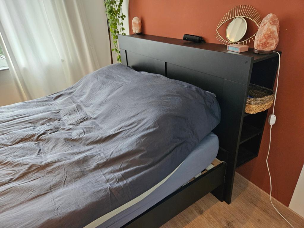 Ikea BRIMNES hoofdbord, Ophalen, Gebruikt, Zwart, Tweepersoons