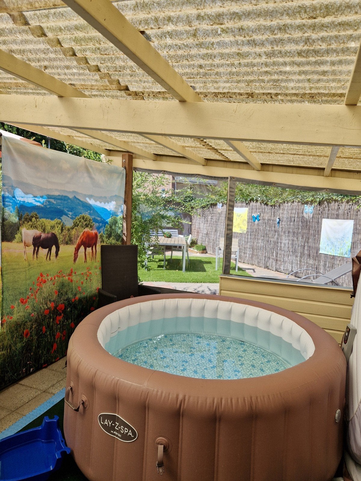 Lay-Z-Spa Hawaii opblaasbare jacuzzi met app bediening, Ophalen, Zo goed als nieuw, Pomp, Opblaasbaar