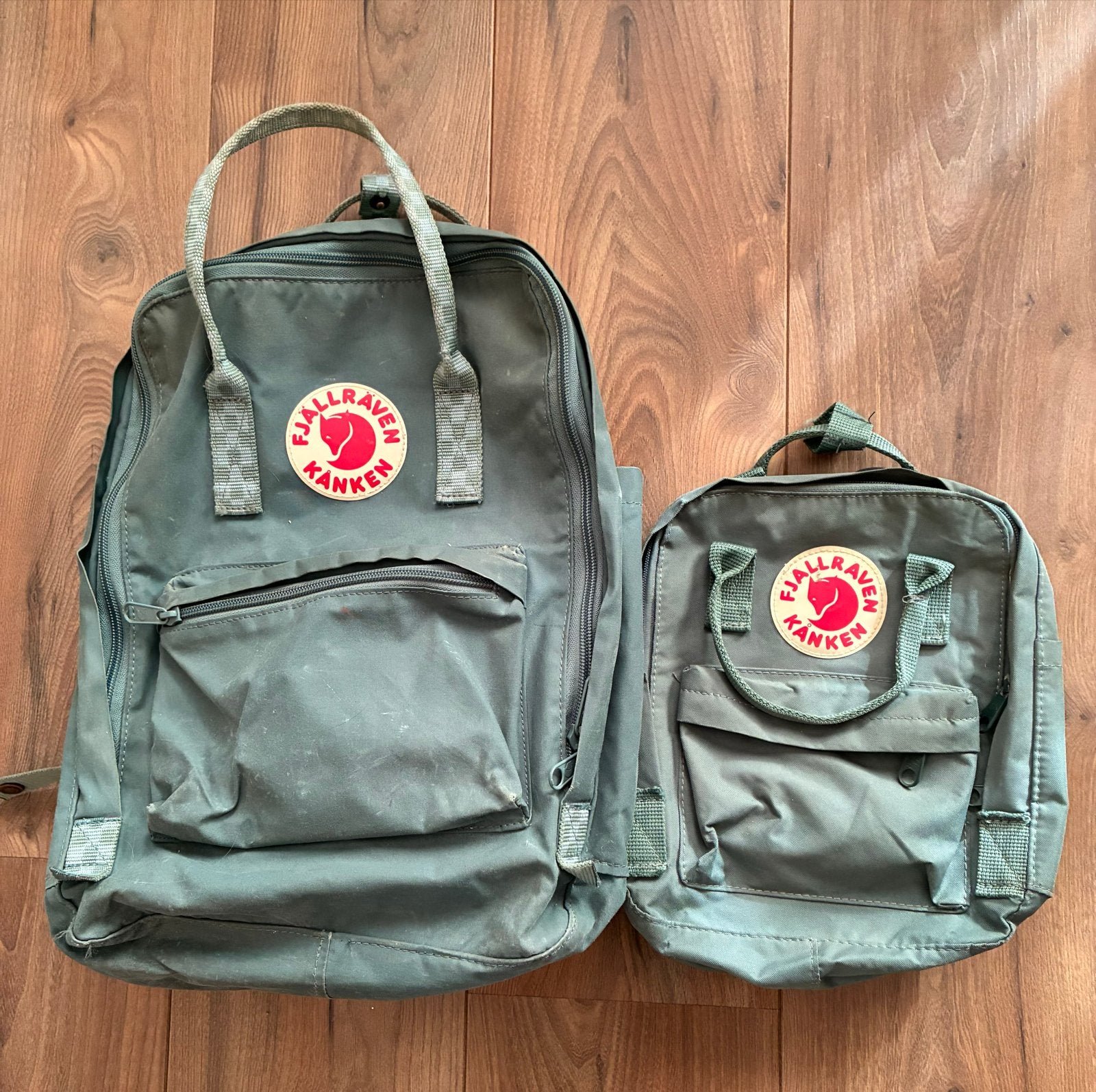 Fjällräven Kånken rugzakken set (groot en mini), Ophalen of Verzenden, Gebruikt, 25 tot 40 cm, Overige merken