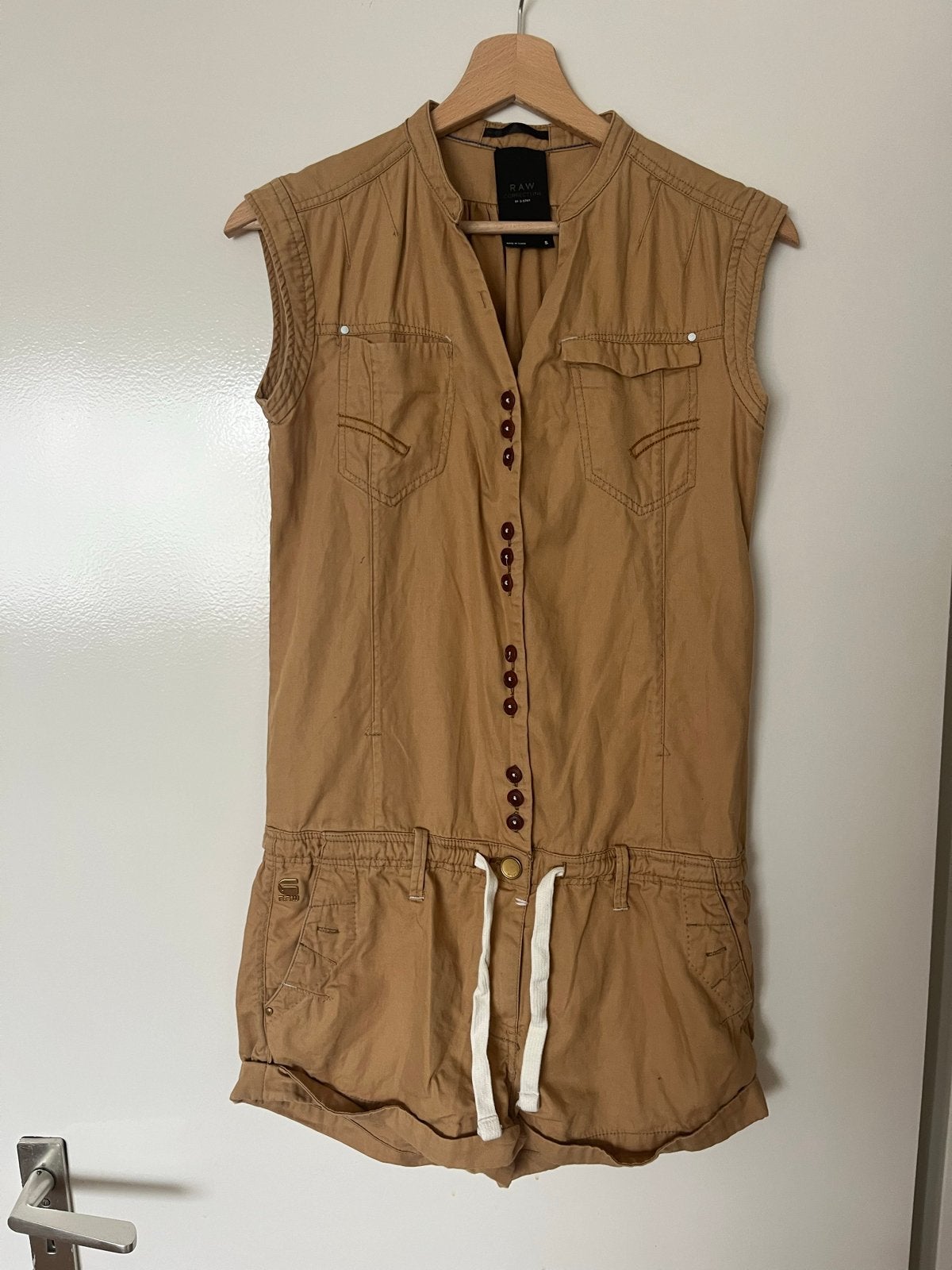 G-Star RAW Summer Jumpsuit Maat S, Ophalen of Verzenden, Gedragen, Maat 36 (S), Beige