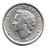 25 cent 1948 - Wilhelmina - mooi exemplaar, Postzegels en Munten, Munten | Nederland, Ophalen of Verzenden, Koningin Wilhelmina