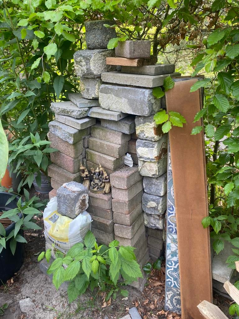 GRATIS klinkers, Tuin en Terras, Tegels en Klinkers, Ophalen of Verzenden, Zo goed als nieuw, Beton, Klinkers