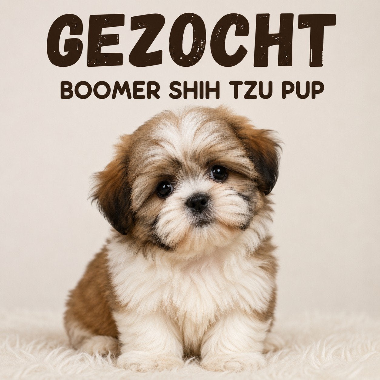 Gezocht Boomer/shih tzu pup, Overige rassen, 8 tot 15 weken, Geslacht onbekend, Eén hond