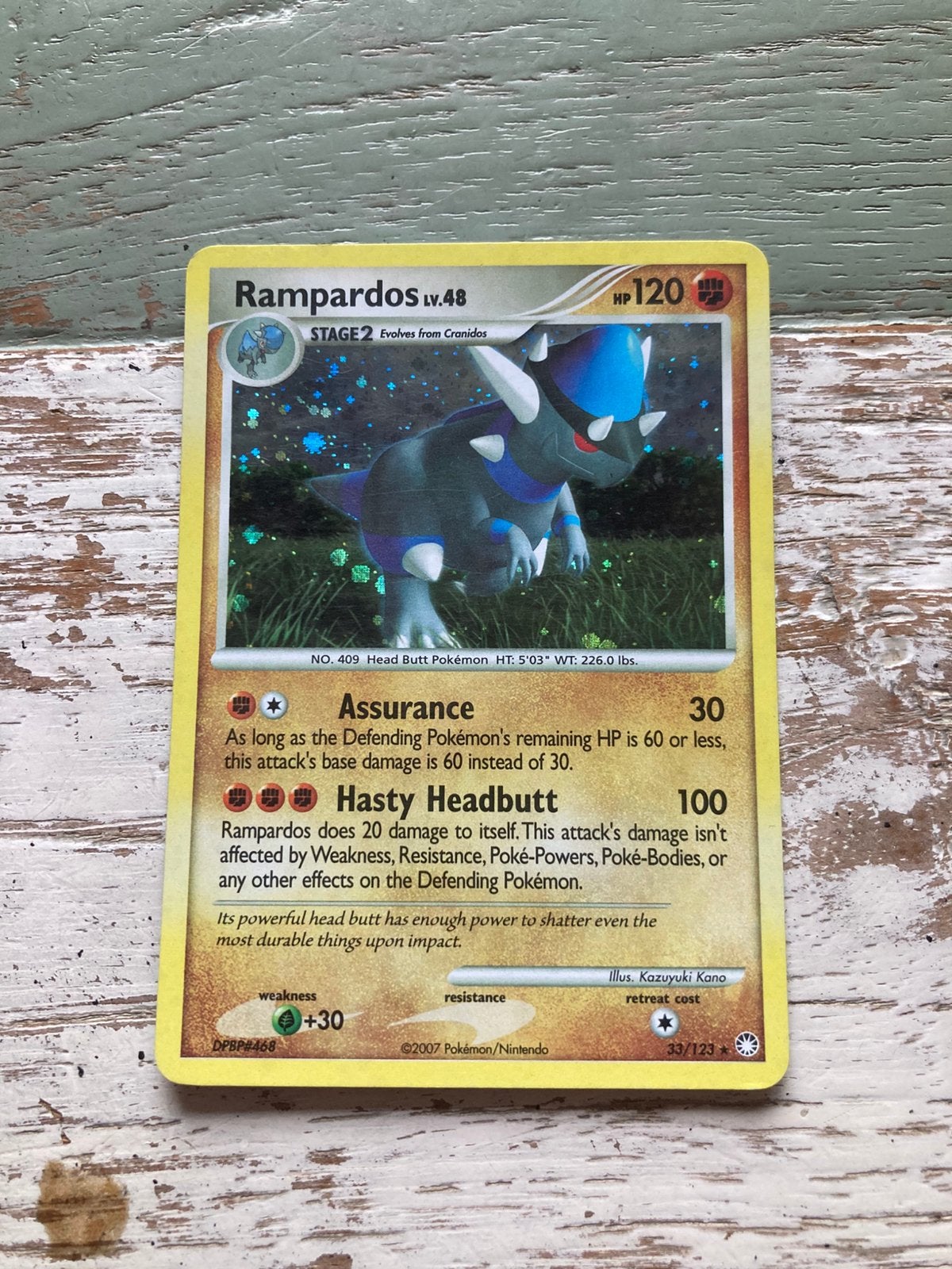 Pokemon kaart Rampardos Holo, Ophalen of Verzenden, Zo goed als nieuw