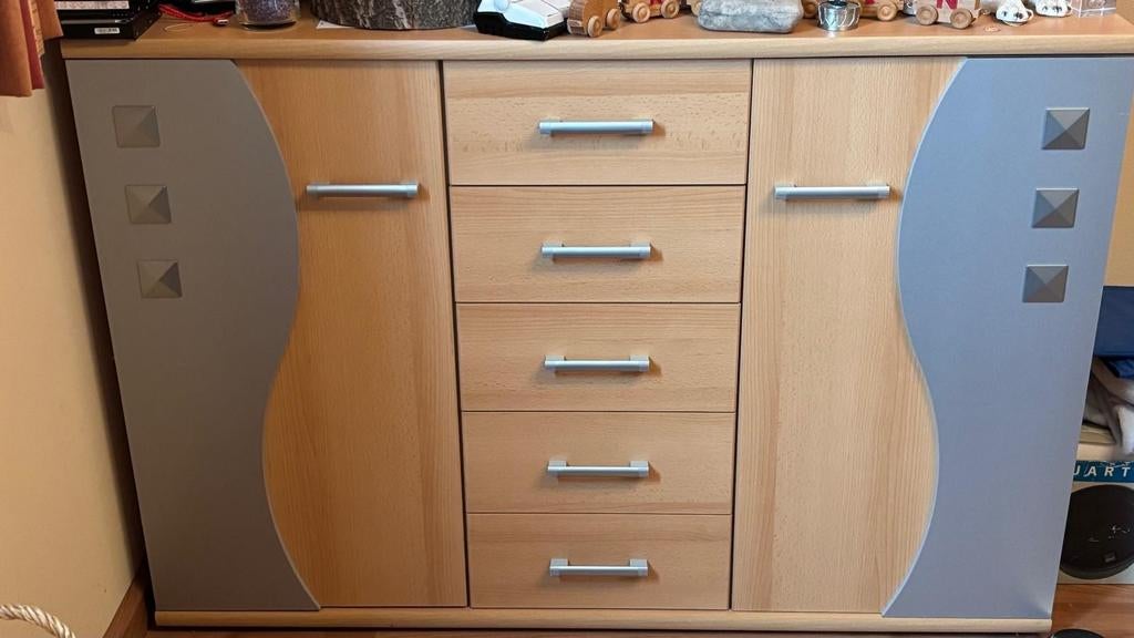 Complete slaapkamerinrichting: dressoir, kledingkast, etc., Huis en Inrichting, Kasten | Dressoirs, Gebruikt, 150 tot 200 cm, 25 tot 50 cm