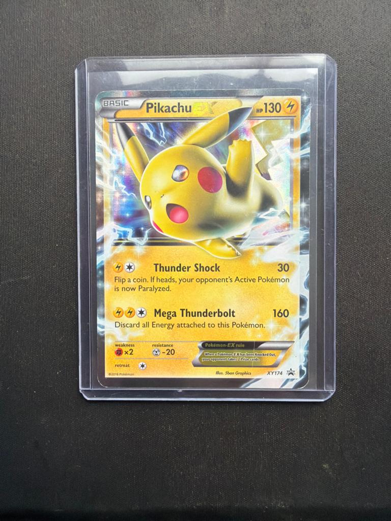 Pikachu EX XY174 Pokémon Kaart, Ophalen of Verzenden, Zo goed als nieuw, Losse kaart, Foil