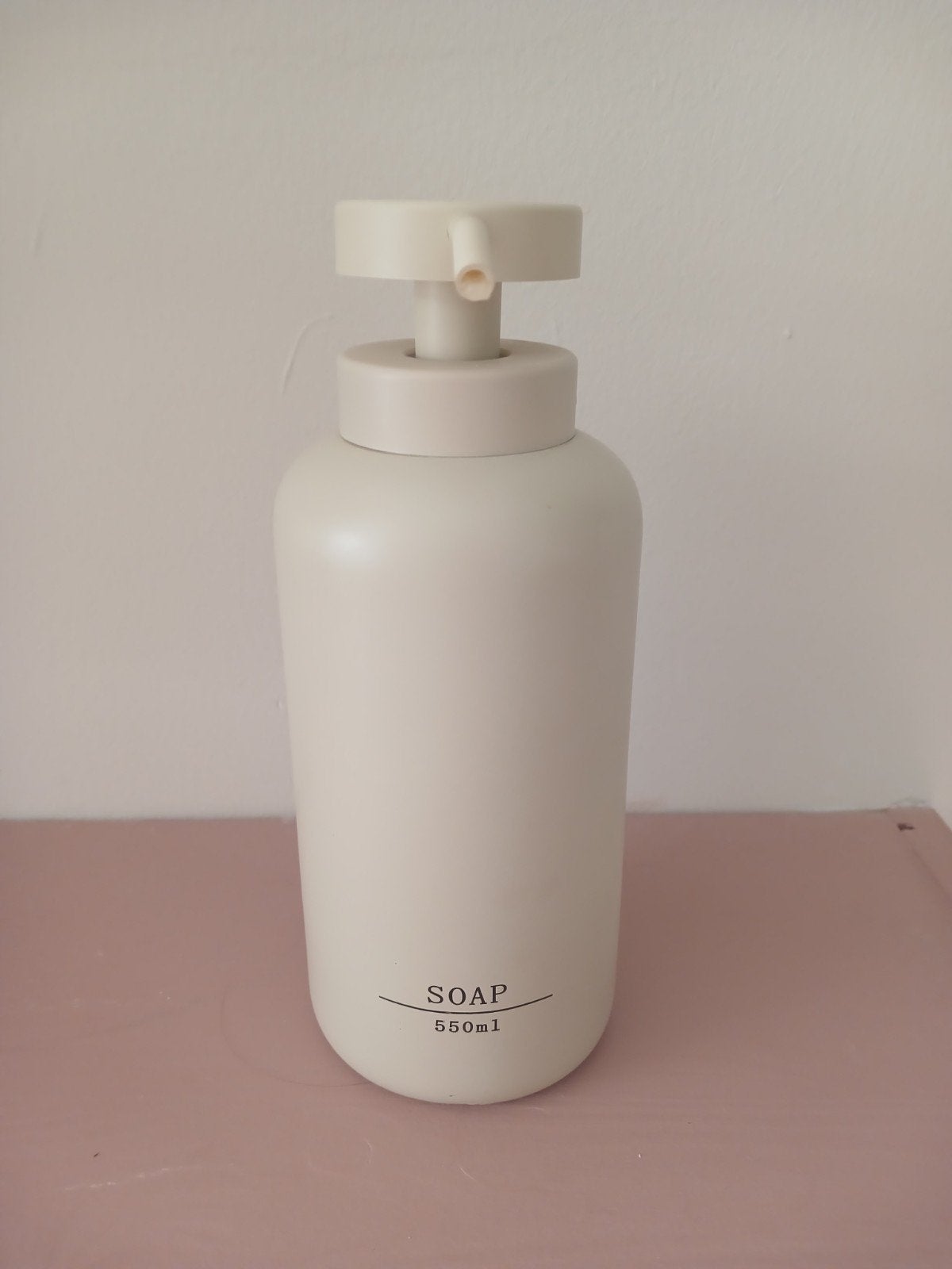 Zeepdispenser - 550ml - Beige, Beige, Kunststof, Ophalen of Verzenden, Zo goed als nieuw