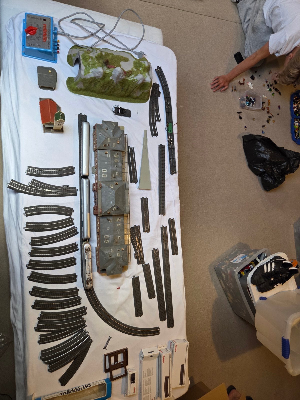 Märklin H0 Treinset met Rails, Gebouwen en Transformator, Ophalen