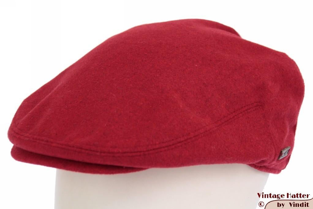 Flatcap Platte pet Hawkins rood wol mix maat 59 Nieuw, Hawkins, Nieuw, Ophalen of Verzenden, Pet