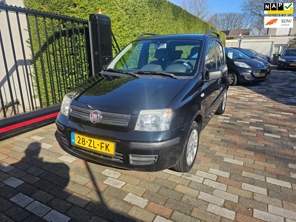 Fiat Panda 1.2 Emotion 2008 Clima Lage Km LM Nw Apk, Auto's, Voorwielaandrijving, Gebruikt, Automatische klimaatregeling, Zwart