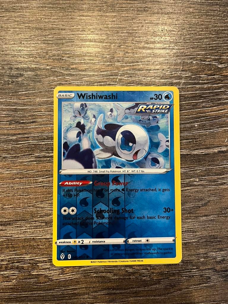 Wishiwashi EVS 046/203 reverse holo, Ophalen of Verzenden, Zo goed als nieuw