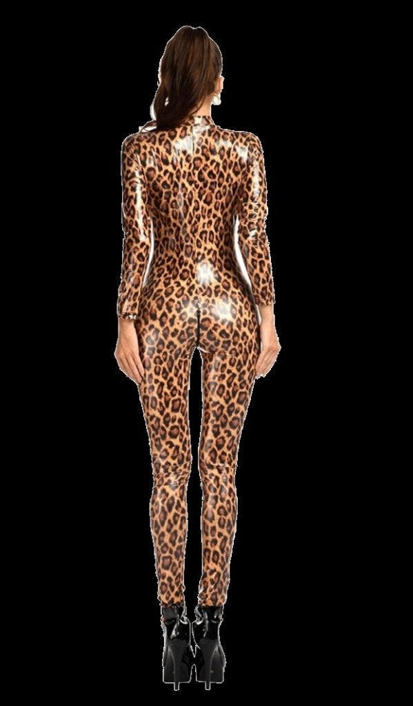 leopard lak catsuit nieuw maat L, Verzenden, Nieuw