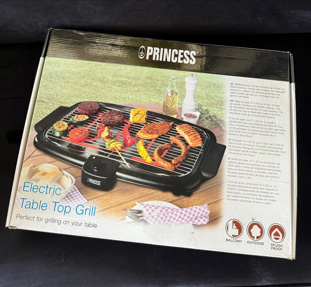 Nieuwe Princess Tafelgrill - Perfect voor binnen en buiten, Ophalen of Verzenden, Nieuw, Tafelgrill