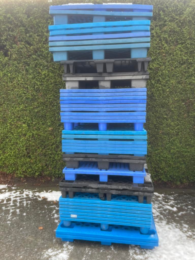 Te koop partij nestbare kunststof kunstof plastic pallets, Ophalen of Verzenden, Kunststof