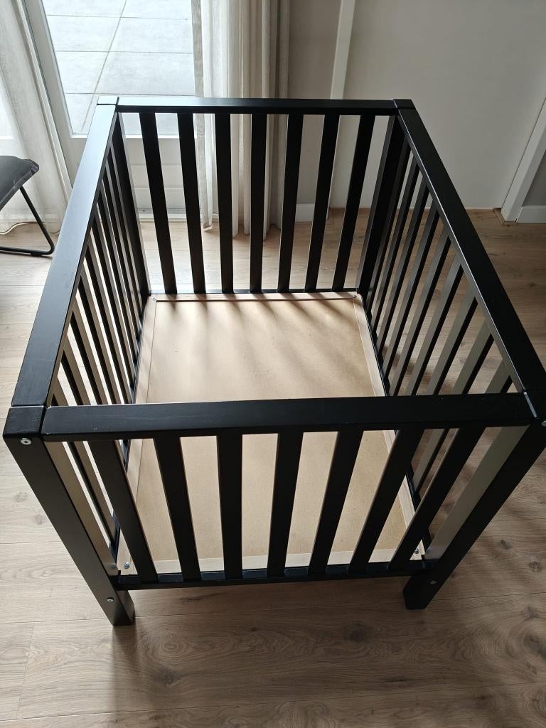 Box zwart Babypark, Ophalen, Gebruikt, Vierkant, In hoogte verstelbaar